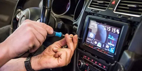 Professional car radio installation by radio masters