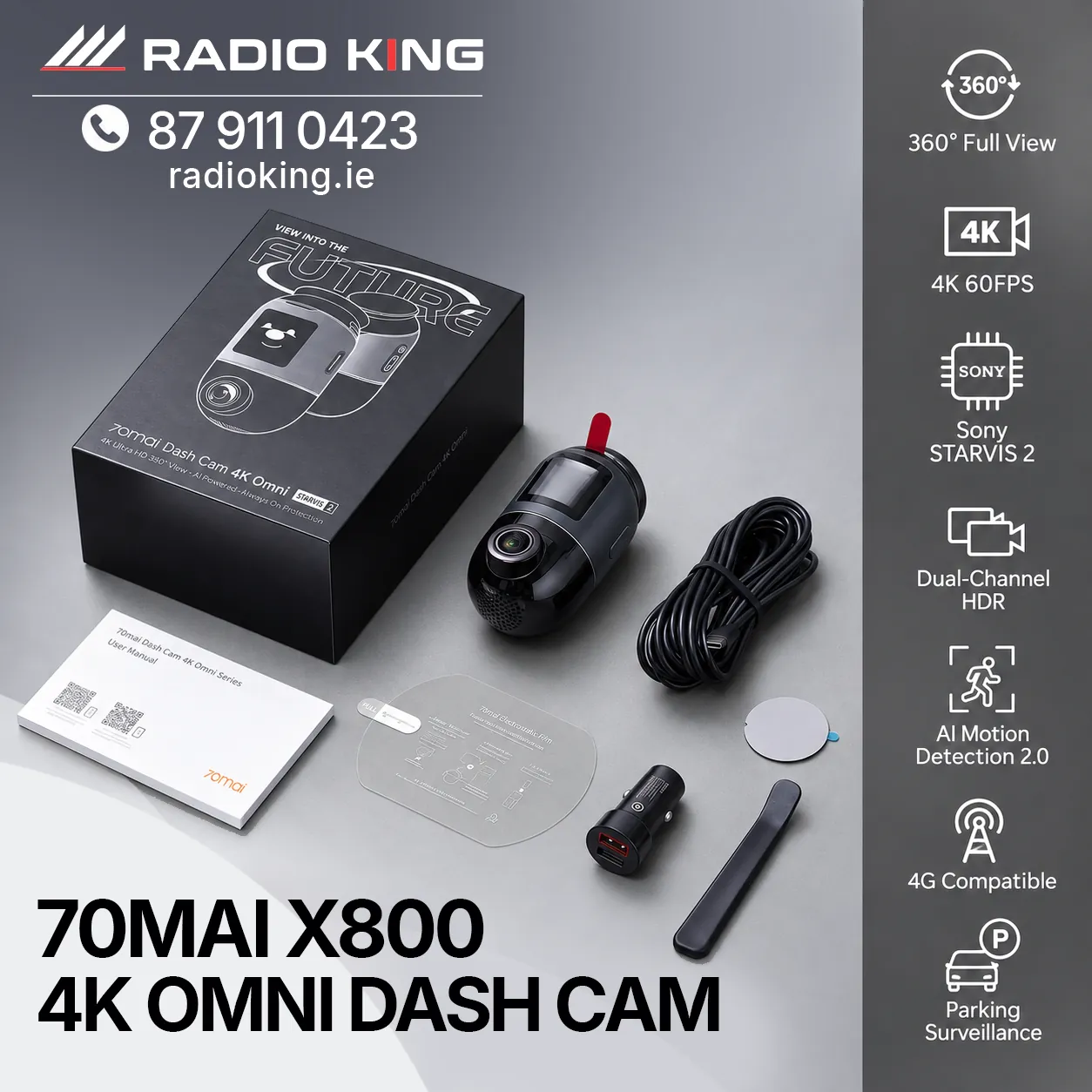 70mai X800 4K Omni Dash Cam