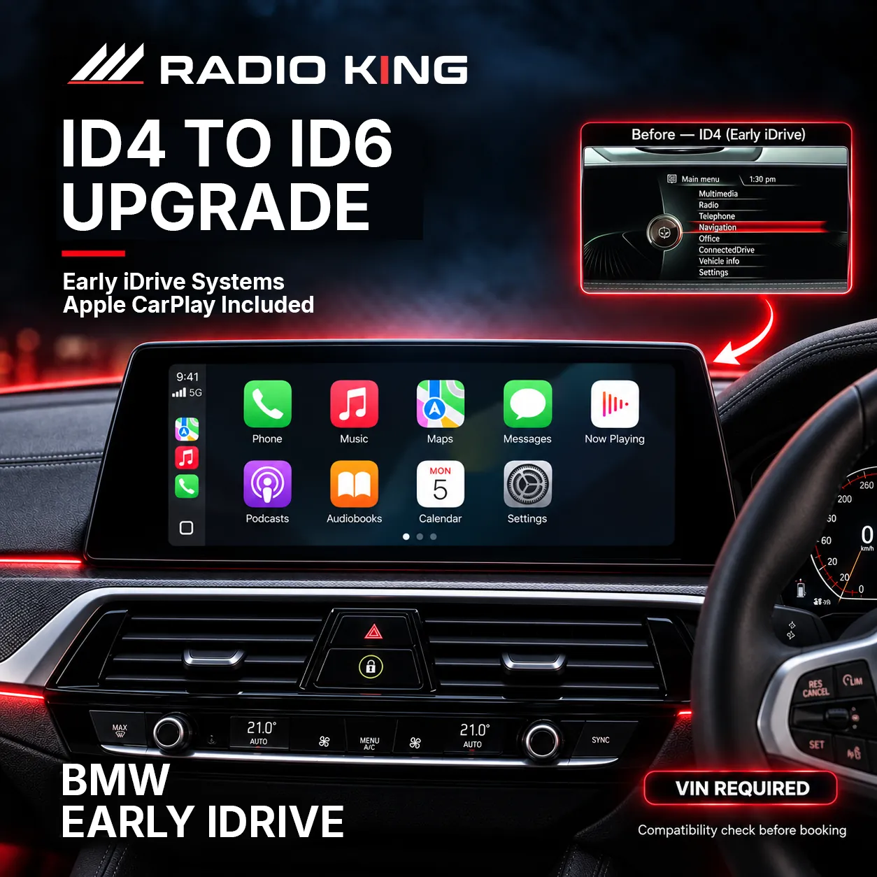 BMW ID4 to ID6 Upgrade with Apple CarPlay