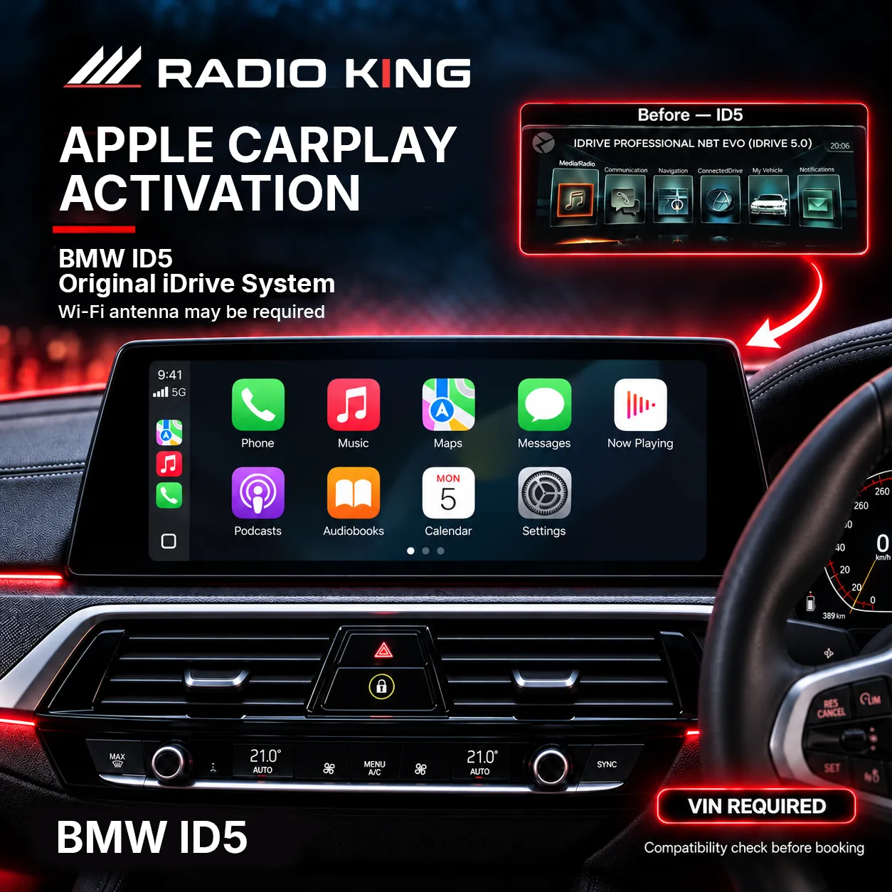 BMW ID5 Apple CarPlay Activation