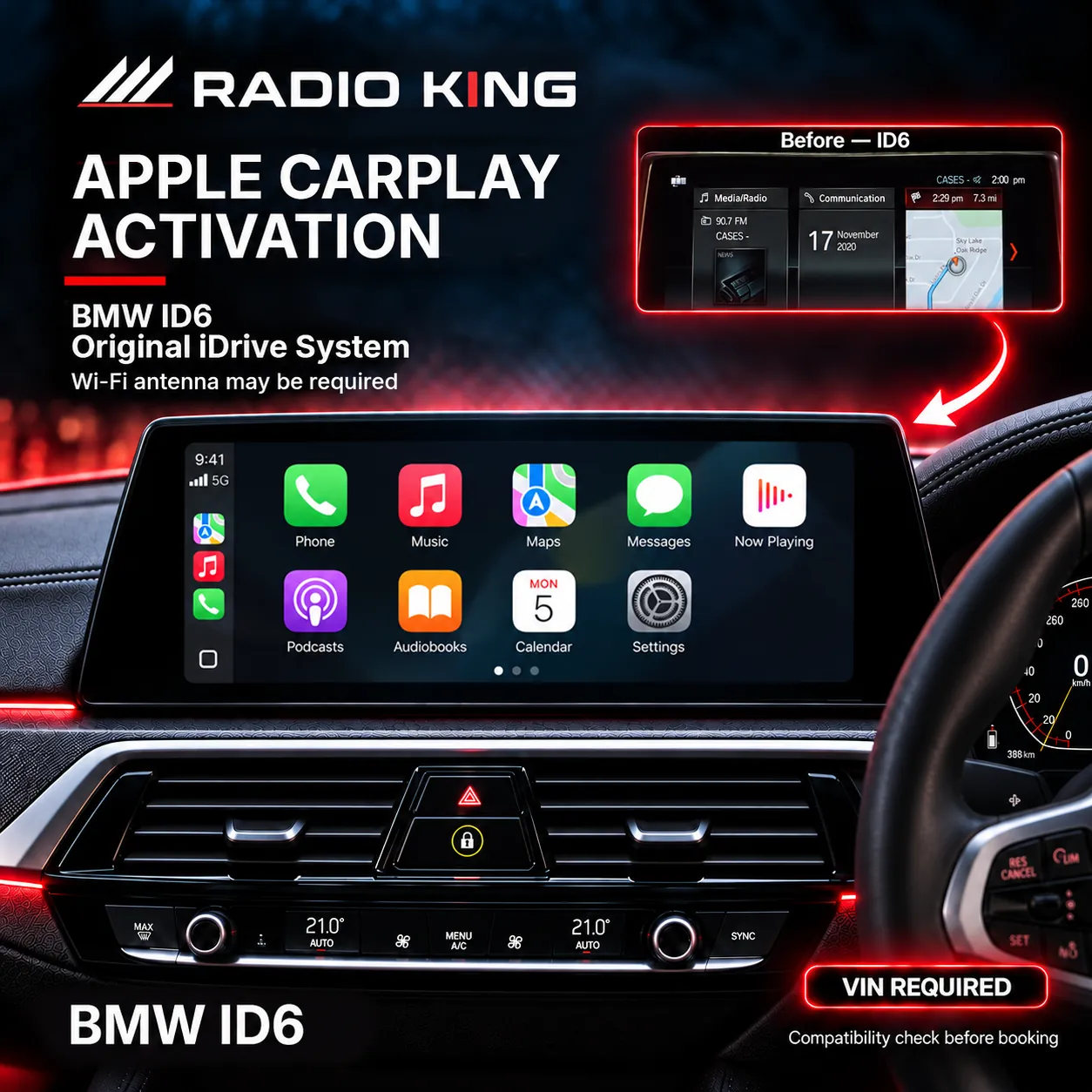 BMW ID6 Apple CarPlay Activation