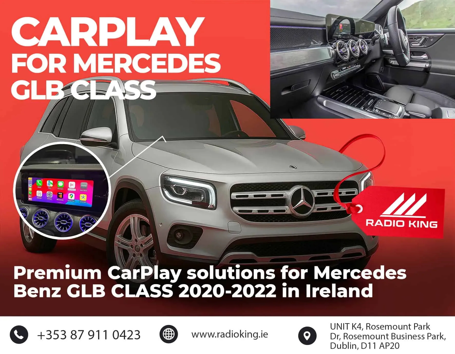 Wireless Apple CarPlay Retrofit — Mercedes-Benz GLB (2020–2022)