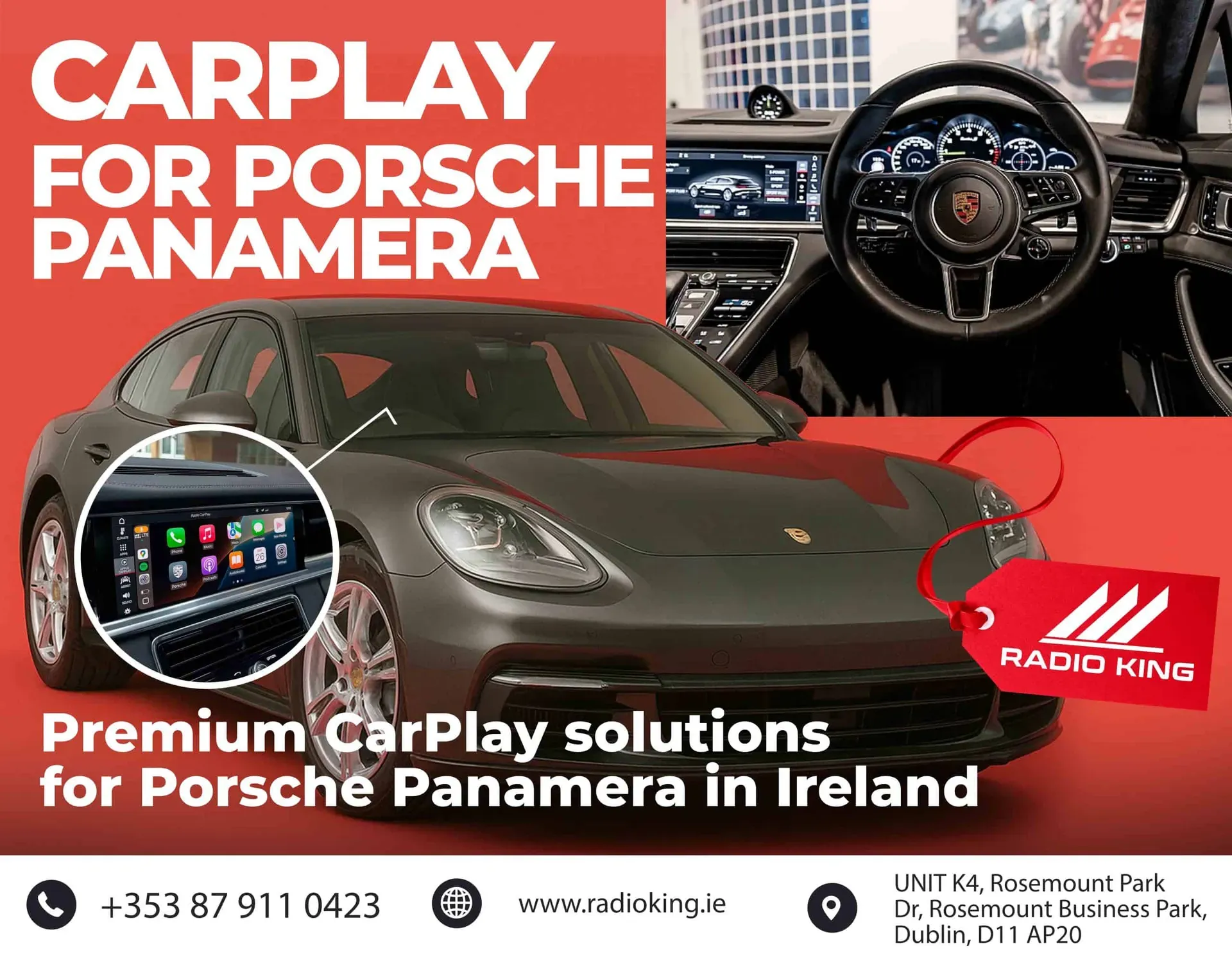 Apple CarPlay & Android Auto — Porsche Panamera (2017–2018)