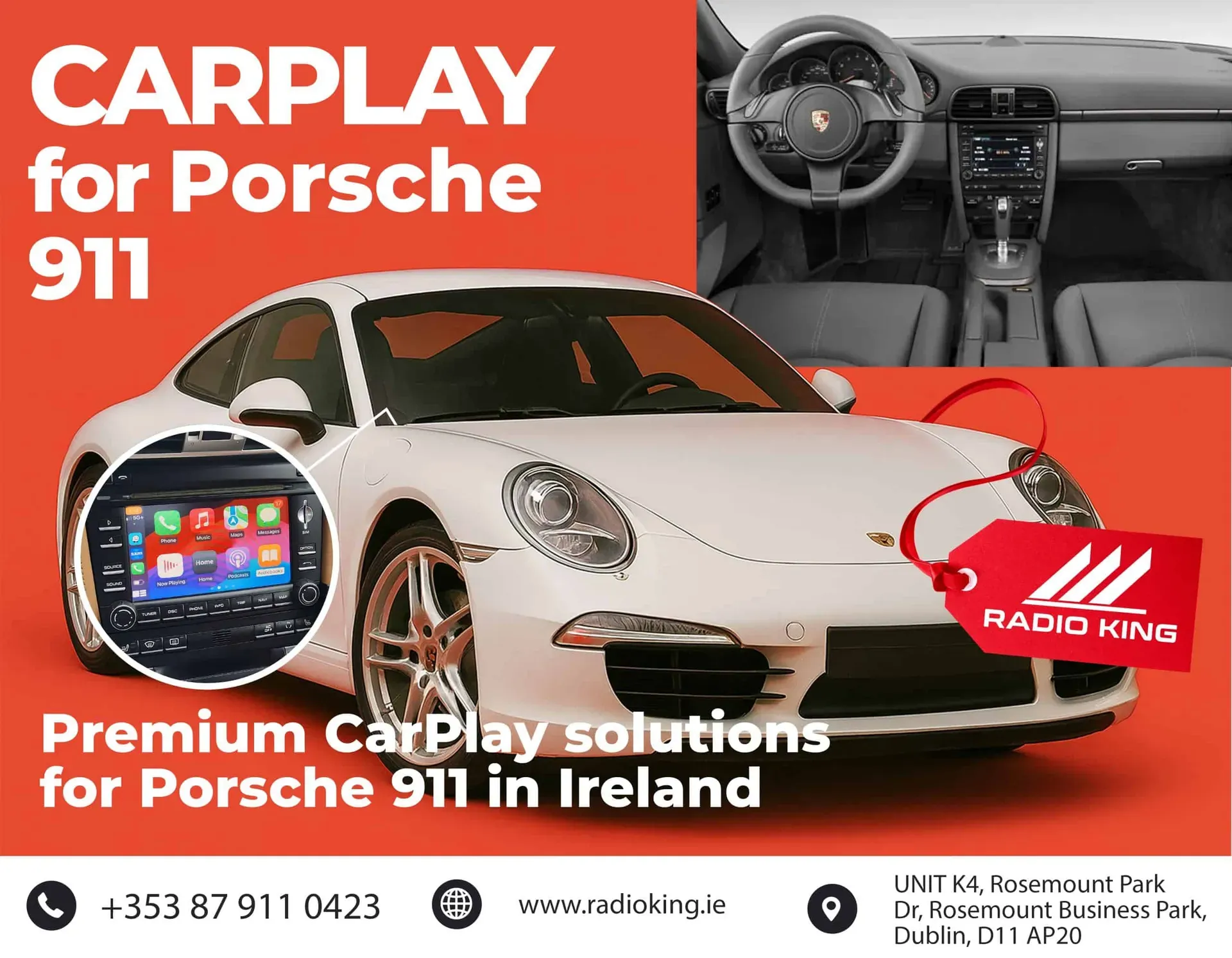 Porsche 911 (2006–2011) — Apple CarPlay & Android Auto