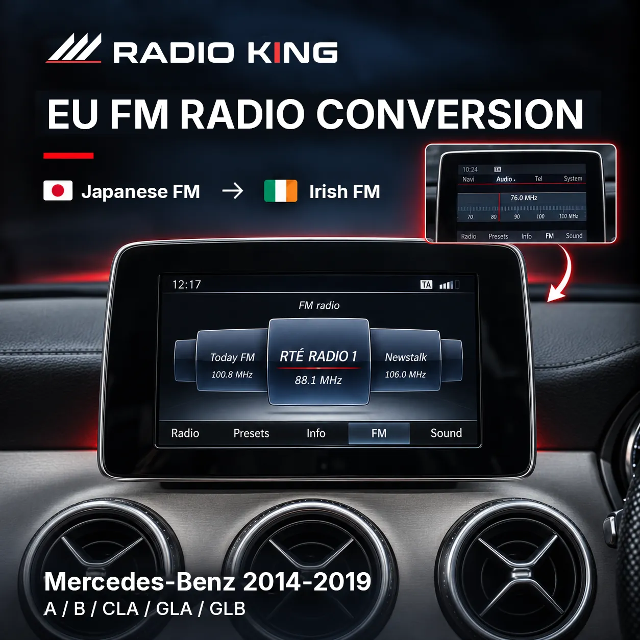 Mercedes-Benz EU FM Radio Conversion 2014–2019