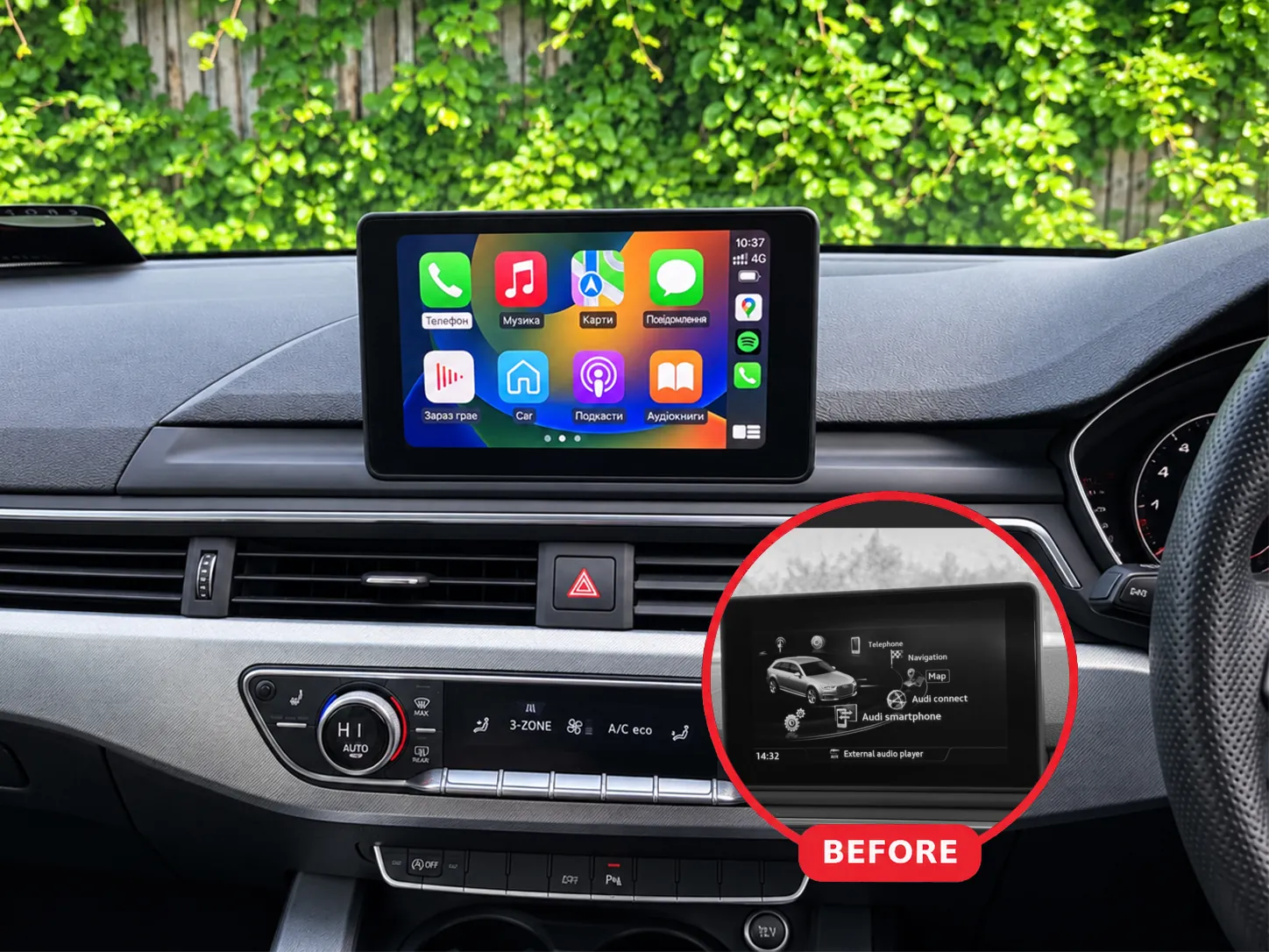 Audi A4 Apple CarPlay & Android Auto Radio