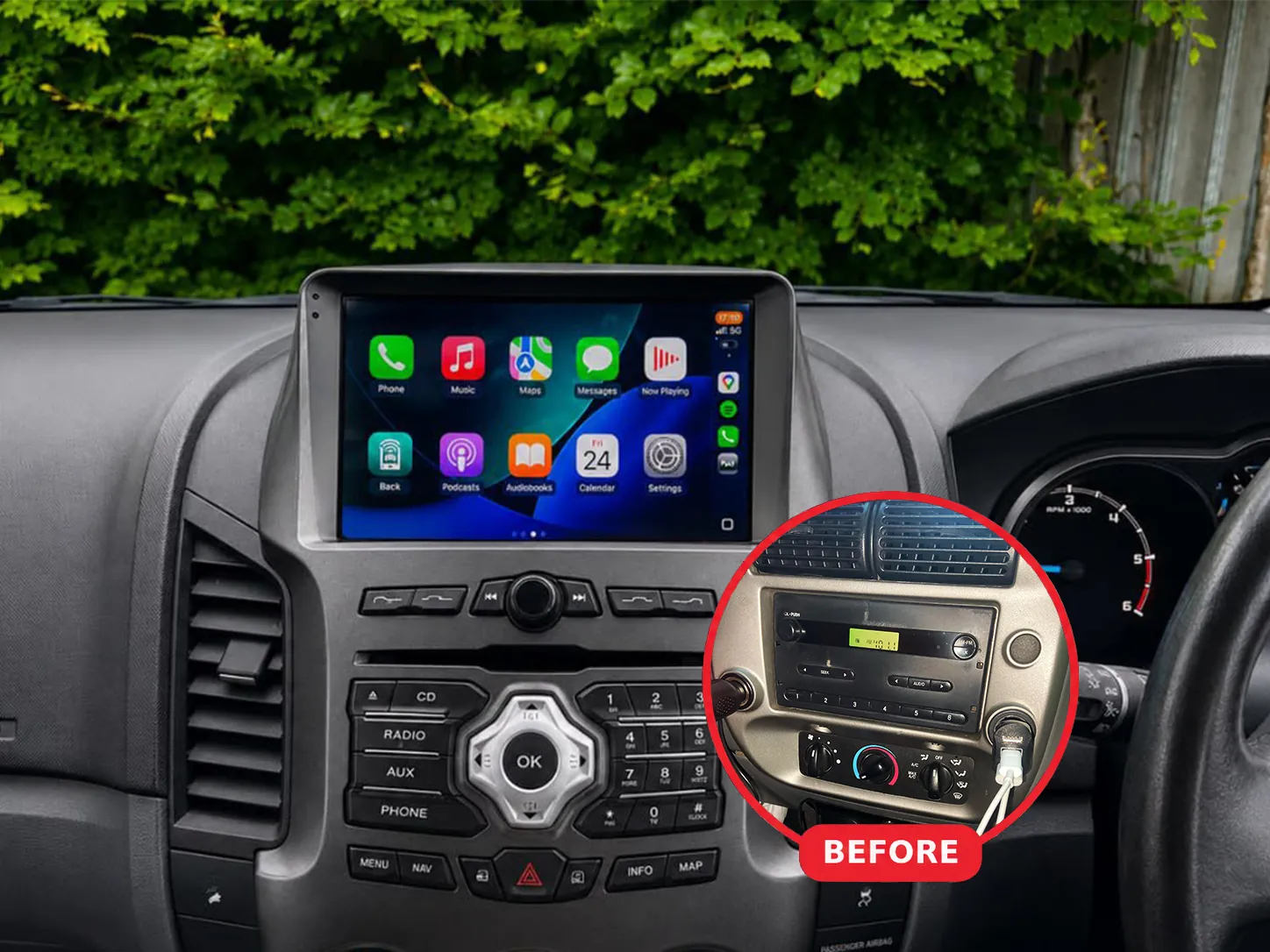 Ford Ranger 2008 Apple CarPlay & Android Auto Radio