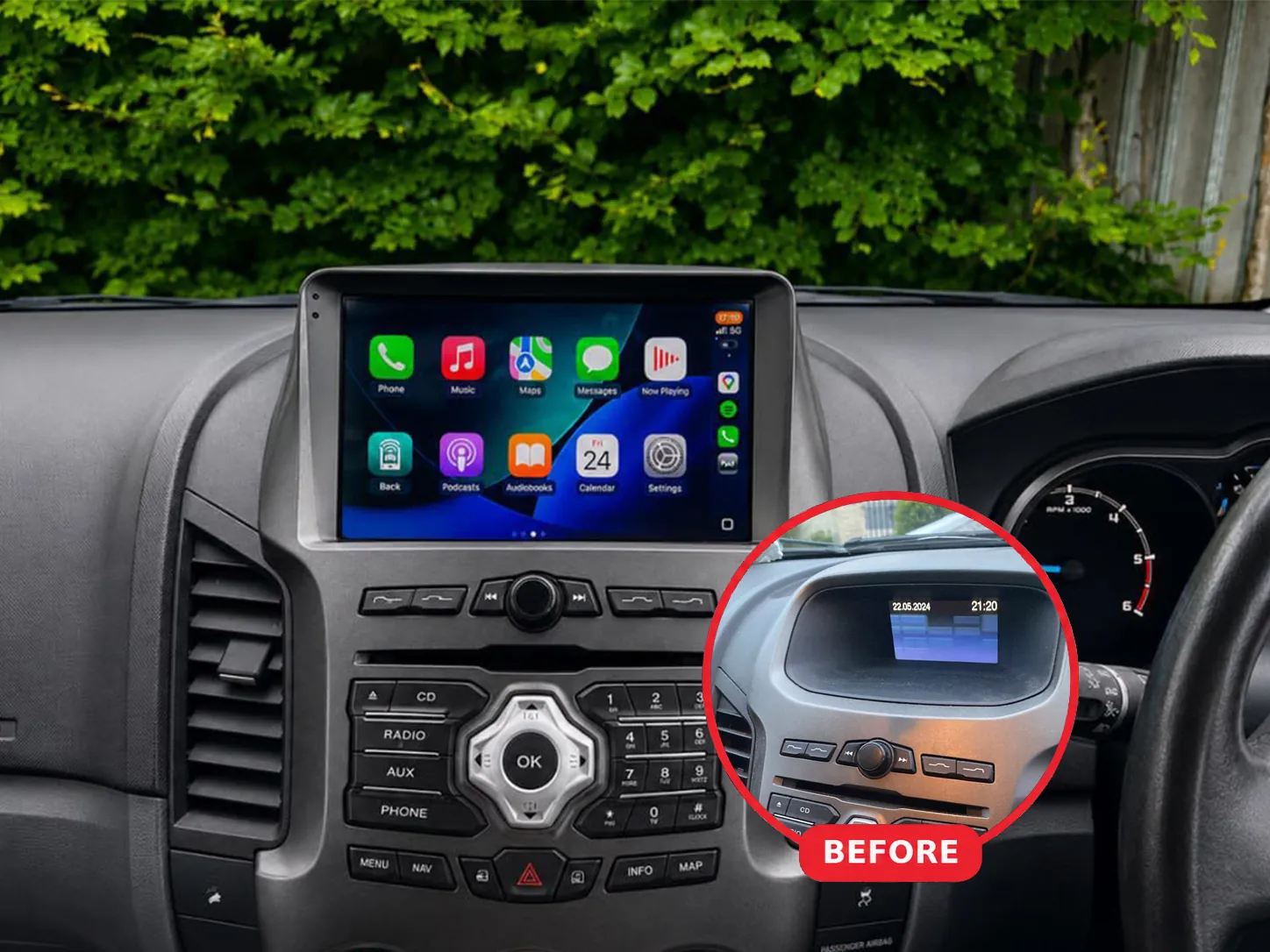 Ford Ranger 2008 Apple CarPlay & Android Auto Radio