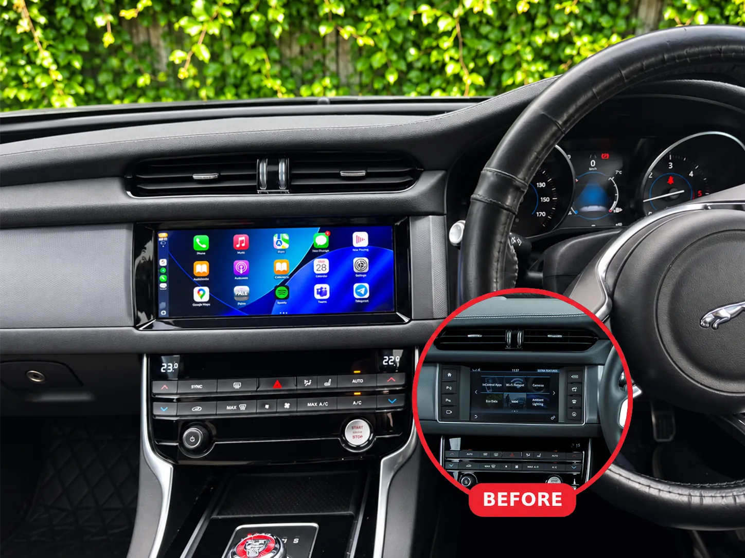 Jaguar XF Apple CarPlay & Android Auto Radio