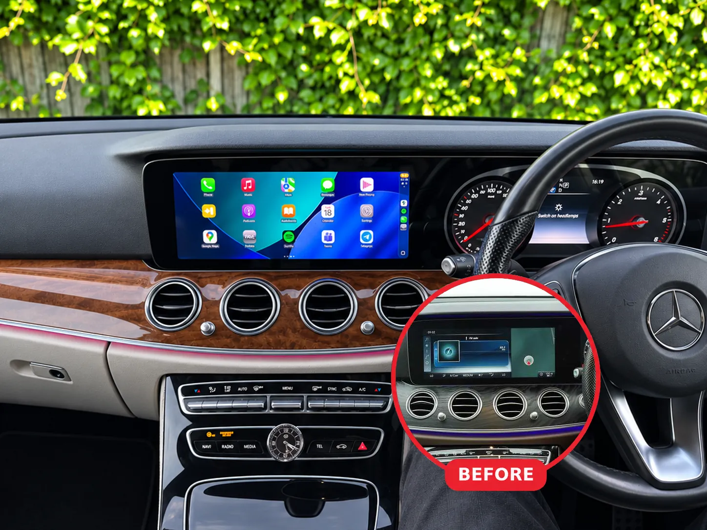 Mercedes-Benz E-Class Apple CarPlay & Android Auto Radio