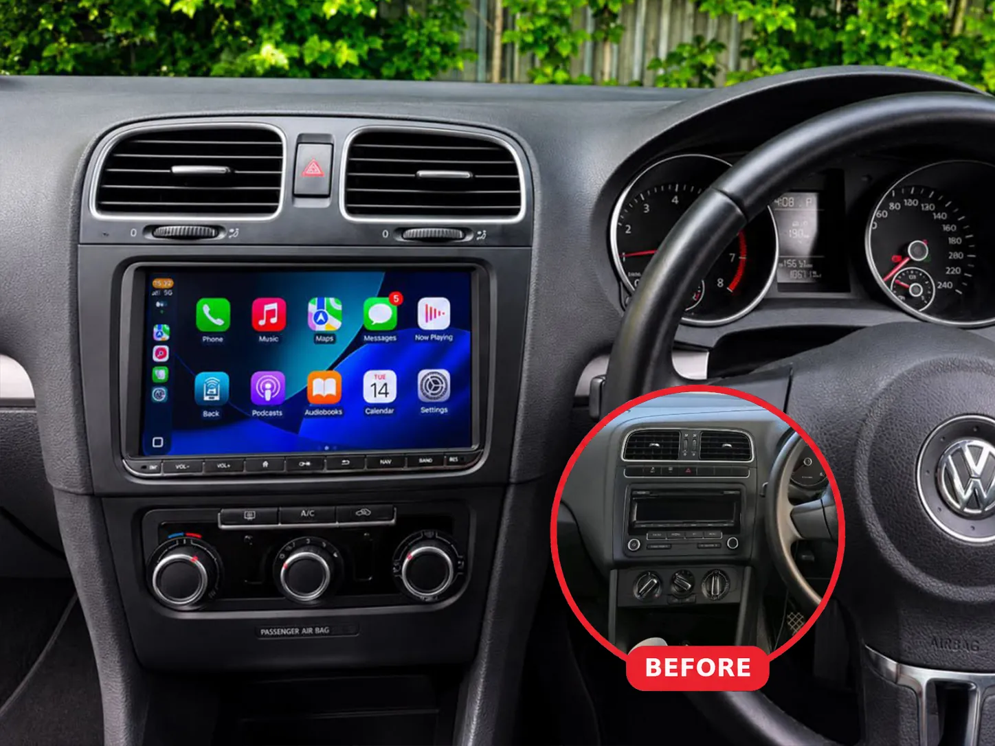 Volkswagen Polo 2012 Apple CarPlay & Android Auto Radio