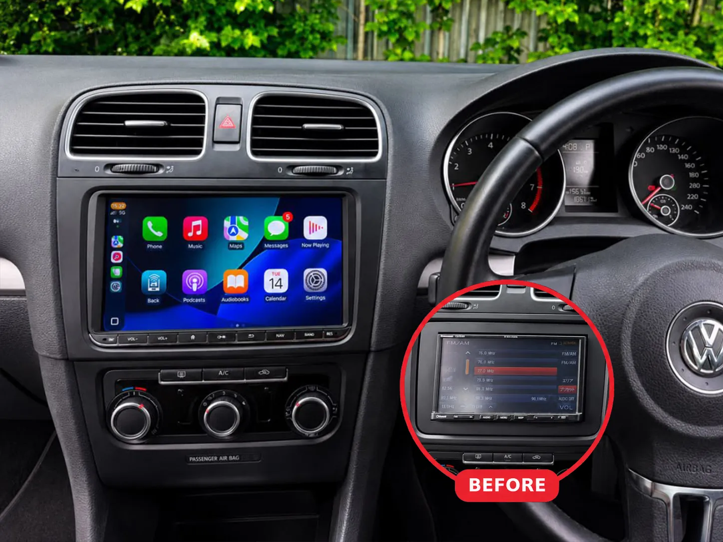 Volkswagen Polo 2012 Apple CarPlay & Android Auto Radio