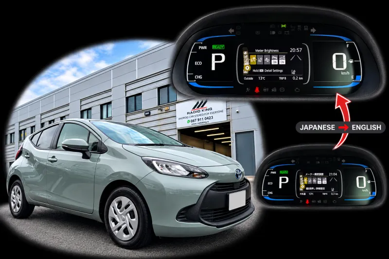 2022 Toyota Aqua Dashboard Conversion — Japanese to English