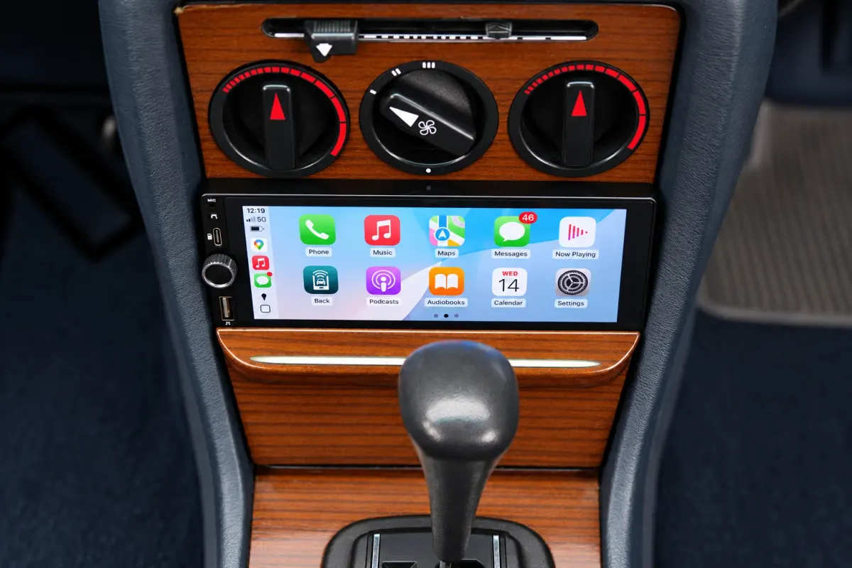 1984 Mercedes-Benz 230 CE W123 Apple CarPlay Upgrade in Dublin — after, new install