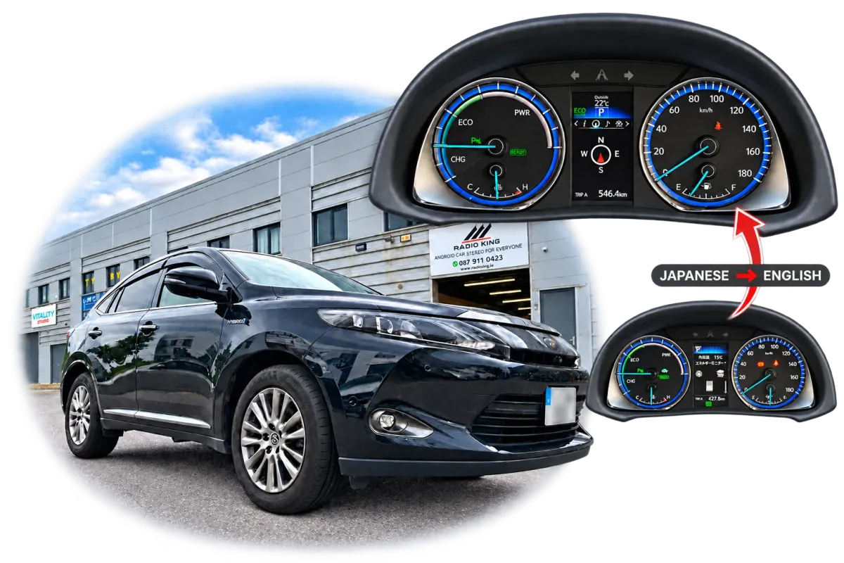2014 Toyota Harrier Dashboard Conversion — Japanese to English