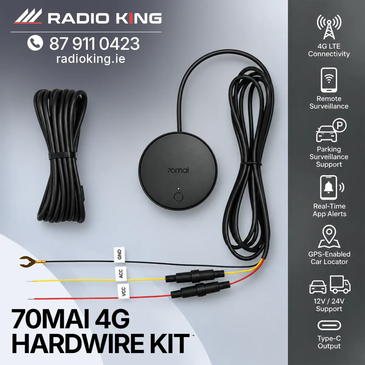 dash camera installed by Radio King in Dublin