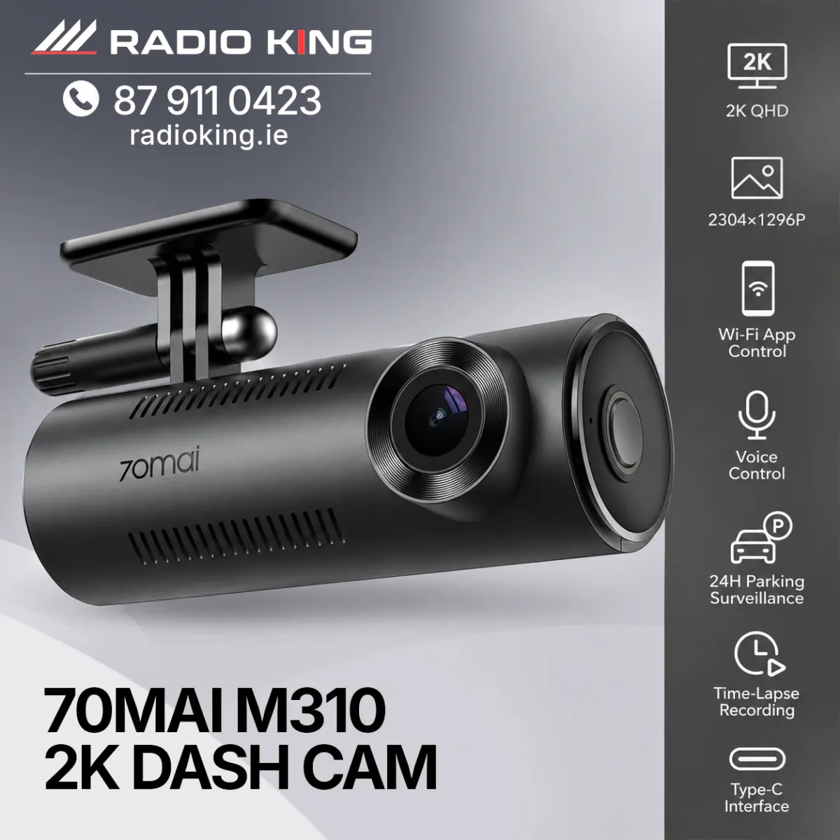 dash camera installed by Radio King in Dublin