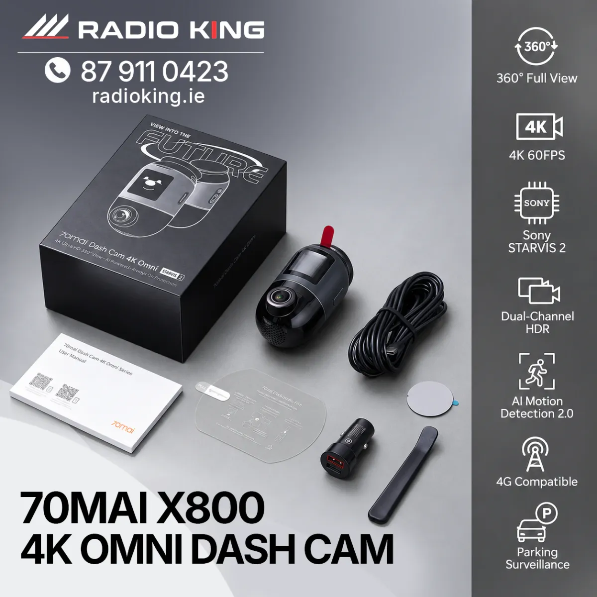 dash camera installed by Radio King in Dublin