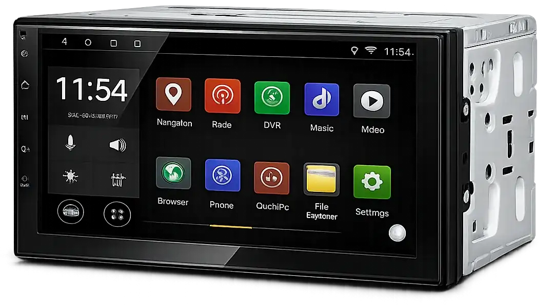 Android Auto 2DIN touchscreen head unit radio installation in Dublin