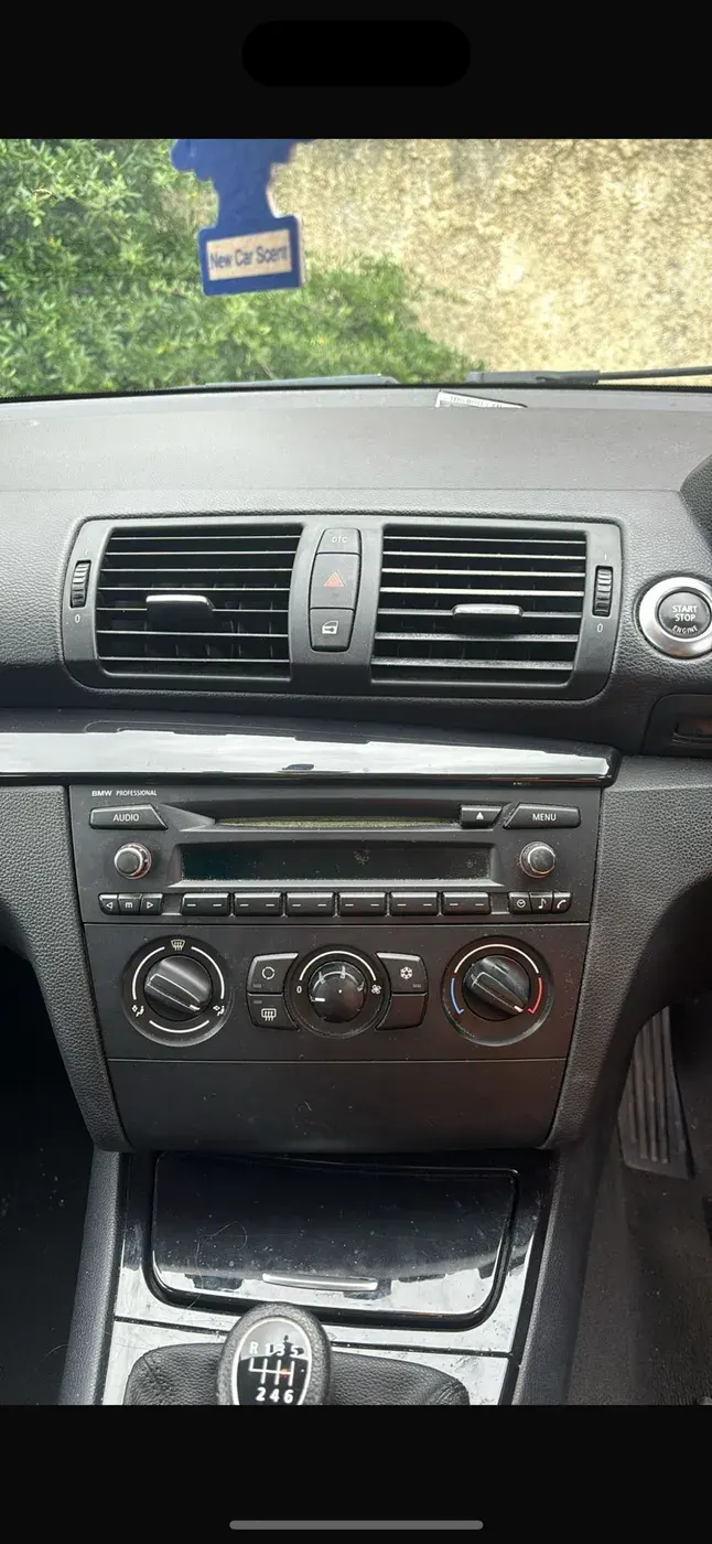 BMW 1 Series Touchscreen Upgrade with Apple CarPlay & Android Auto — before, factory system