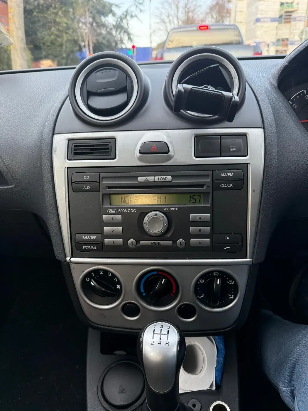 Ford Fiesta Apple CarPlay & Android Auto Touchscreen Upgrade — before, factory system