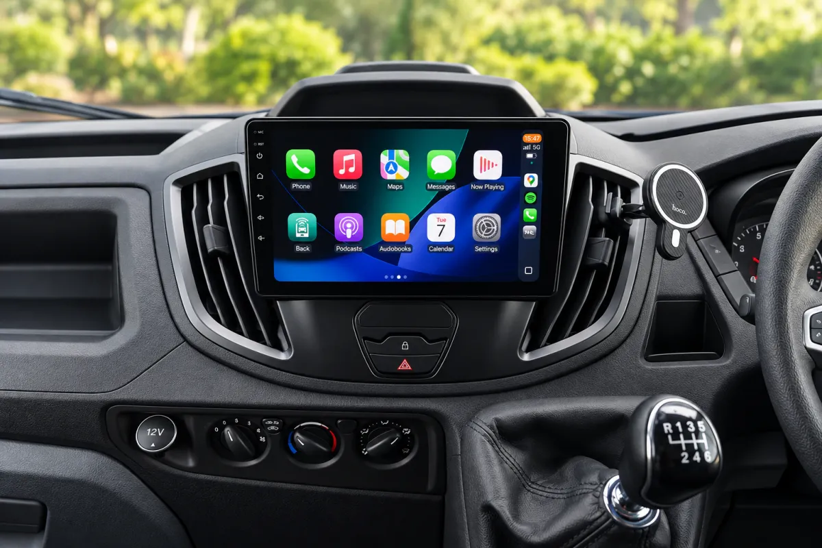 Ford Transit Touchscreen Upgrade with Wireless Apple CarPlay & Android Auto