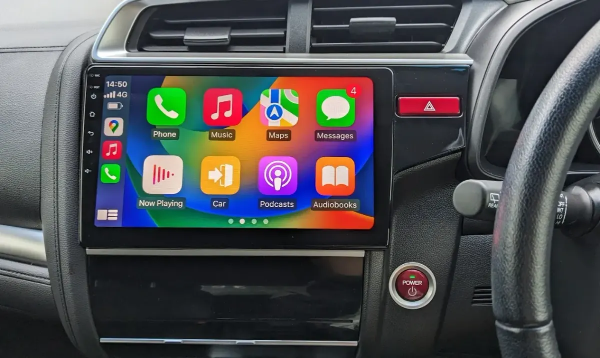 Apple CarPlay & Android Auto — Honda Fit — after, new install