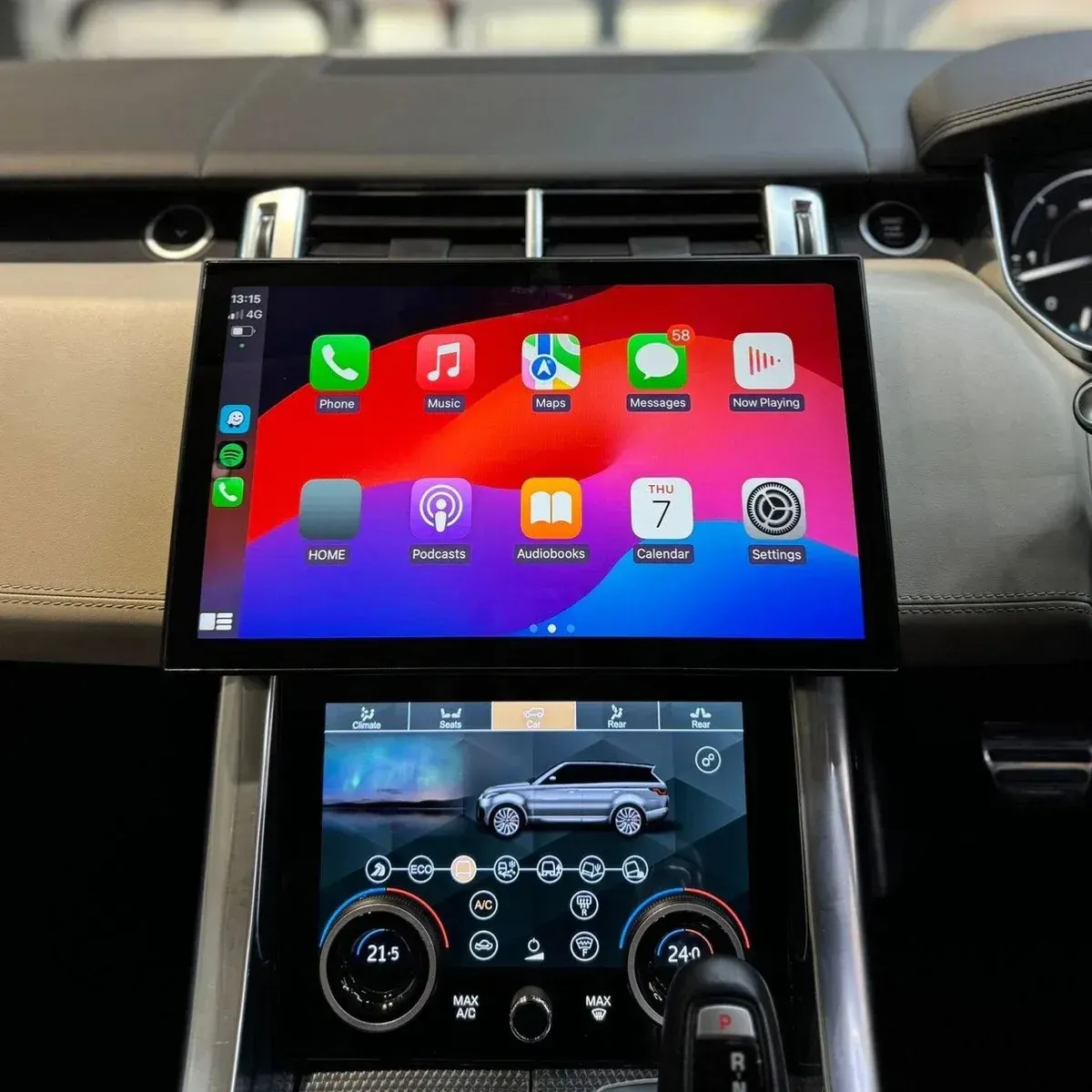 Apple CarPlay & Android Auto — Land Rover Range Rover (2013) — after, new install