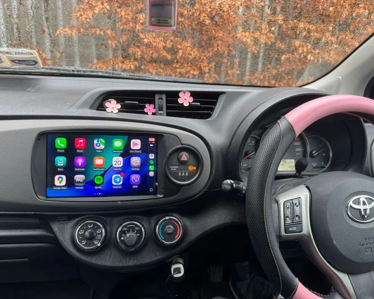 Apple CarPlay & Android Auto — Toyota Yaris — after, new install