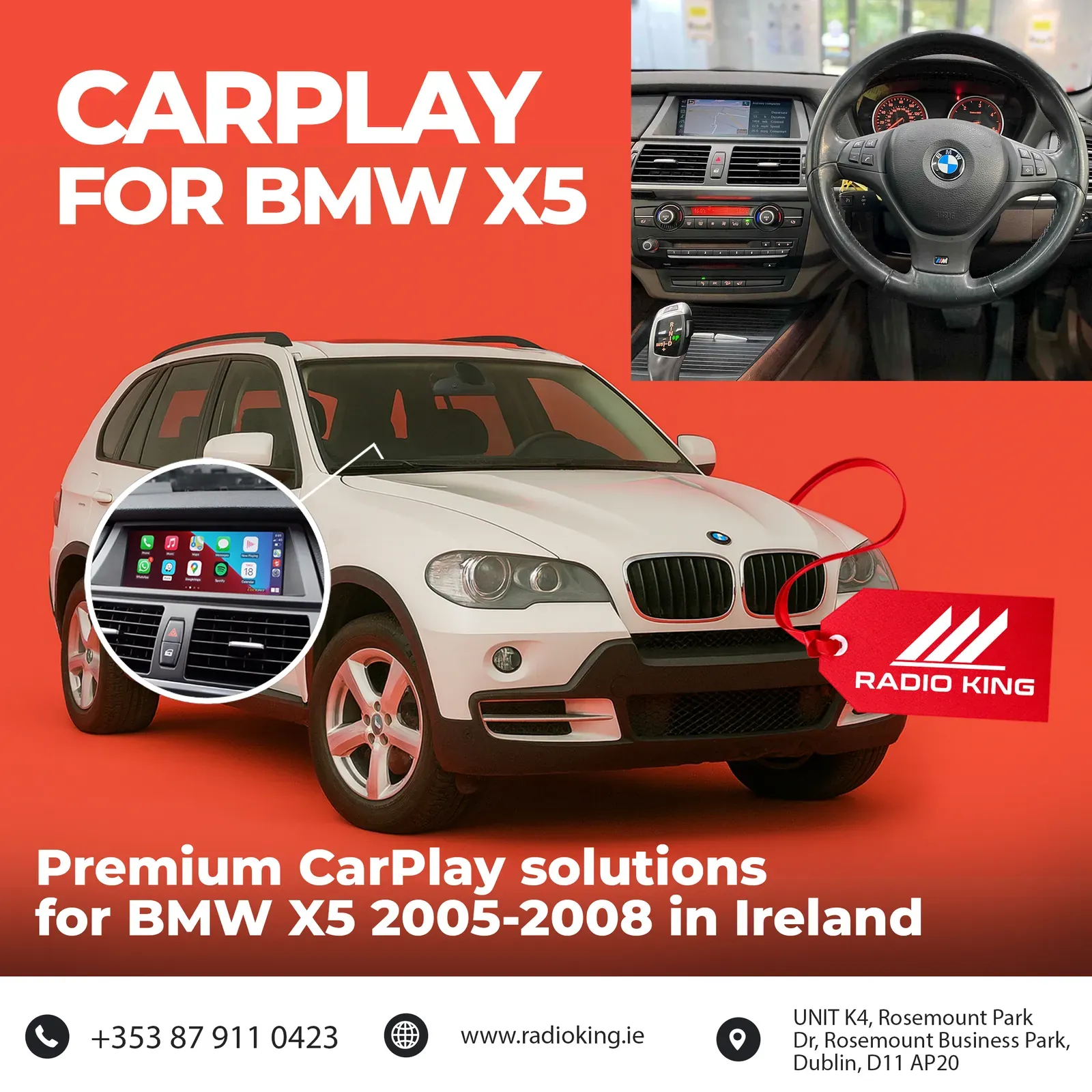 BMW X5 (E53 / E70) Wireless Apple CarPlay Box (2005–2008)