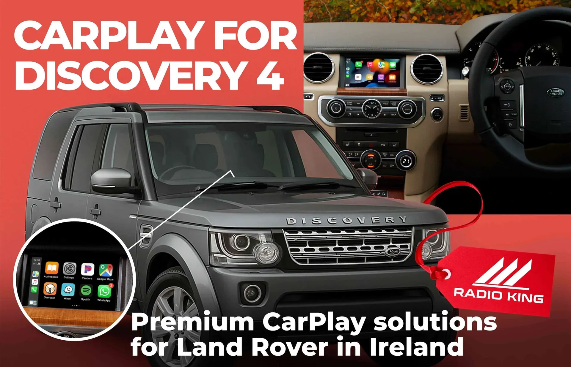 Land Rover Discovery 4 — Apple CarPlay & Android Auto