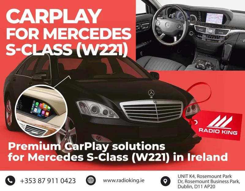 Wireless Apple CarPlay Retrofit — Mercedes-Benz W221 S (2006–2009)