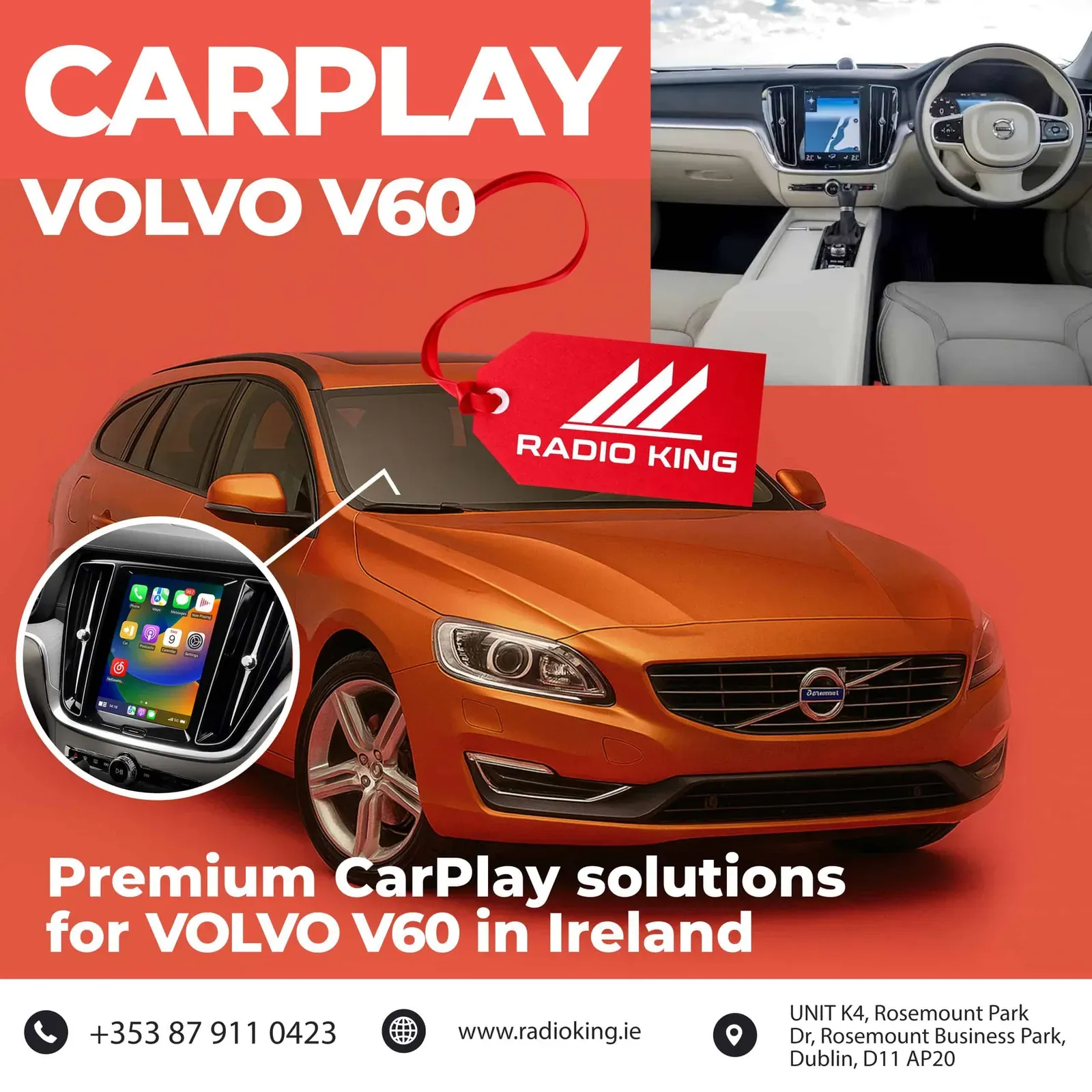 Volvo V60 Wireless Apple CarPlay Box (2015–2018)
