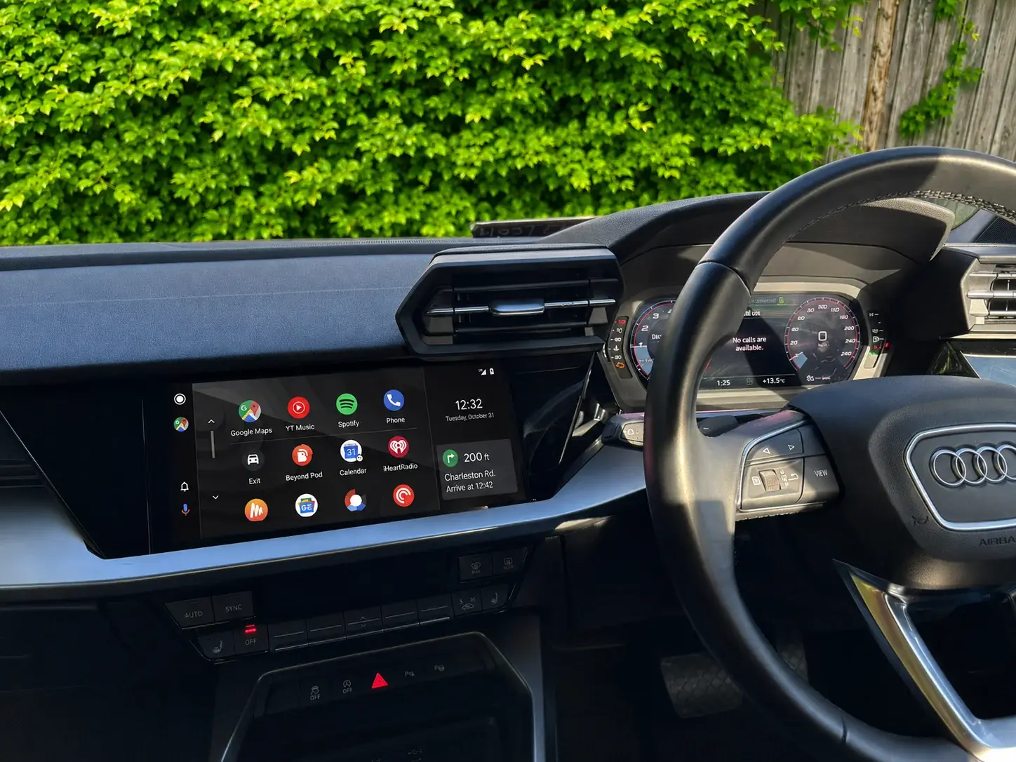 Audi A3 factory MMI screen running Android Auto after smartphone-interface activation at Radio King in Dublin