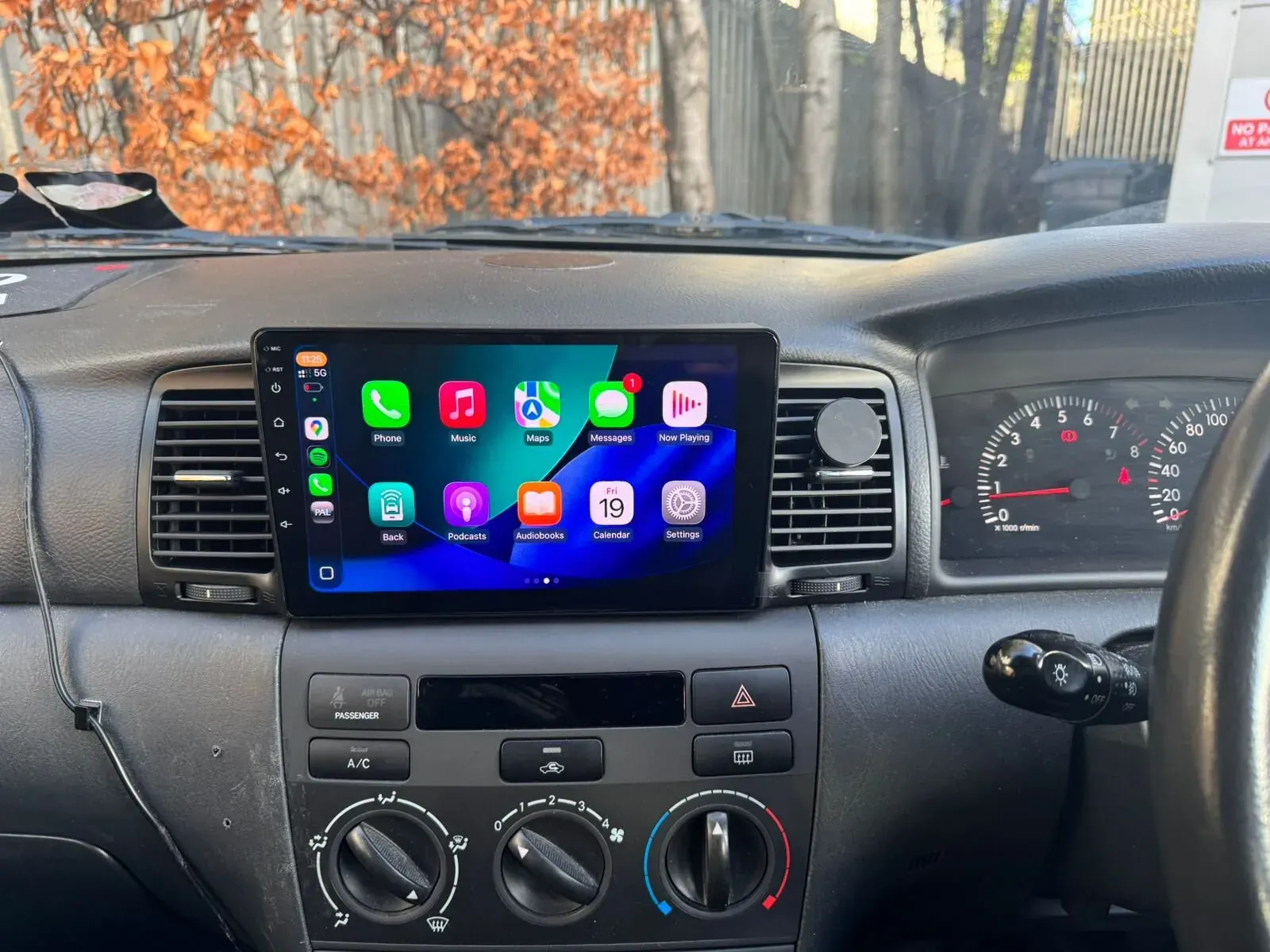 Car Stereo Upgrade — Toyota Corolla — after, new install