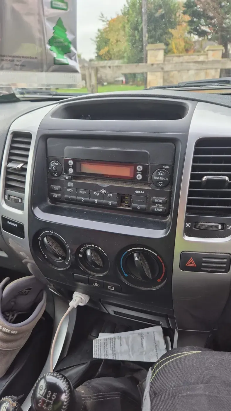 Car Stereo Upgrade — Toyota Landcruiser (2005) — before, factory system