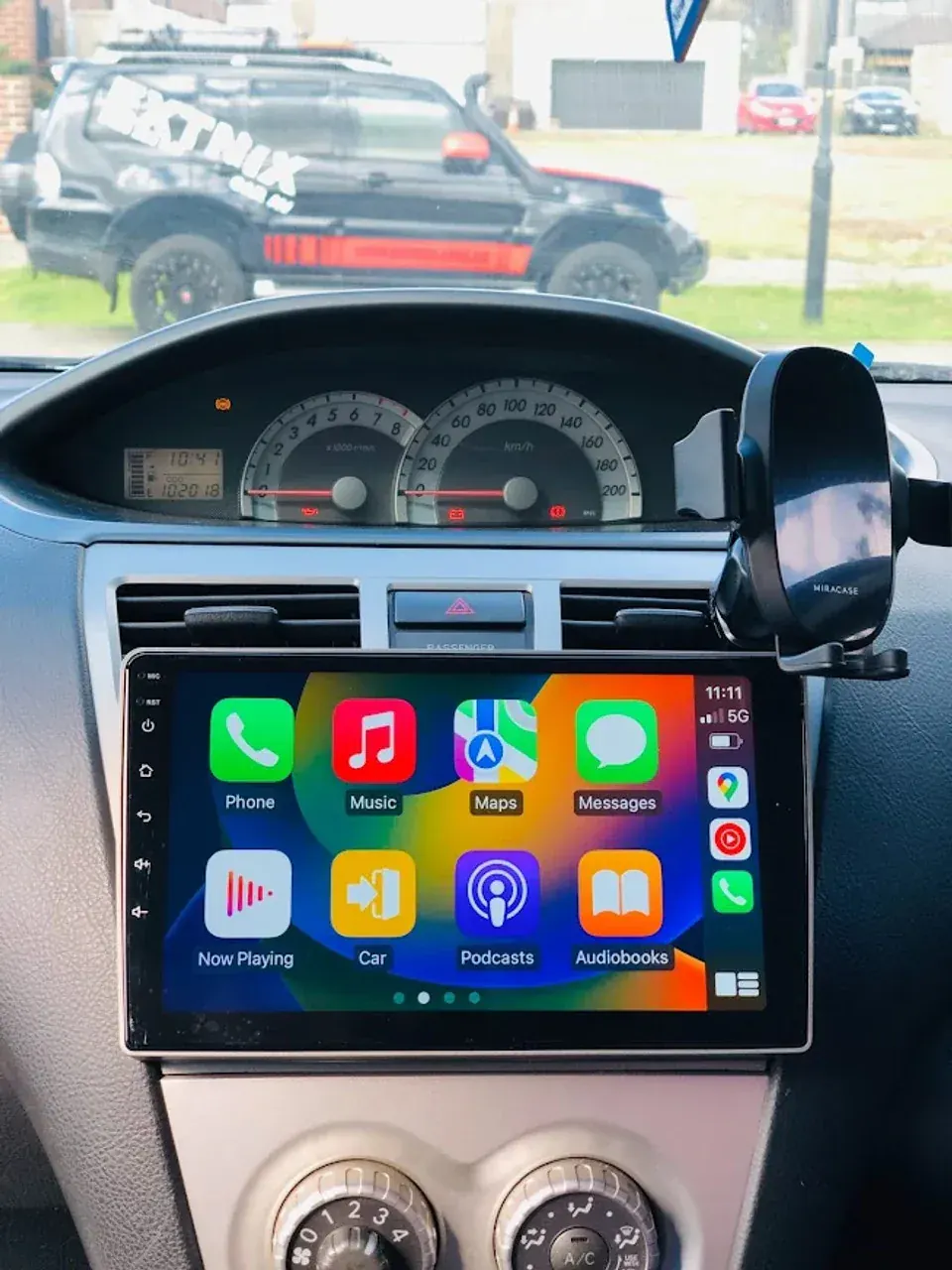 Car Stereo Upgrade — Toyota Yaris (2007) — after, new install