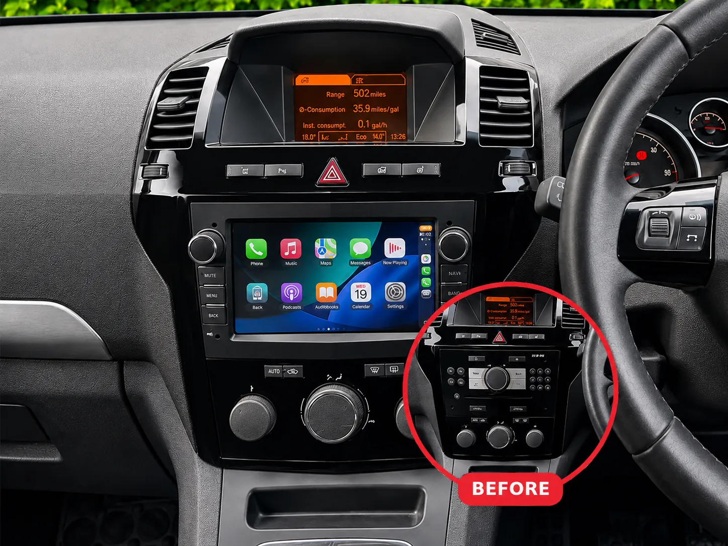 Opel Zafira Apple CarPlay & Android Auto Radio
