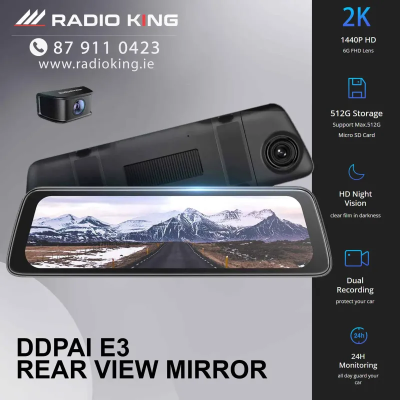 Mirror Dash Cam with Built-in Reverse Camera