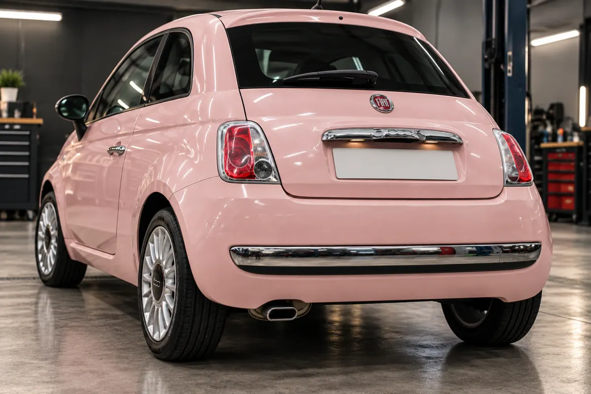 Parking Sensors Install — Fiat 500 — before, factory system