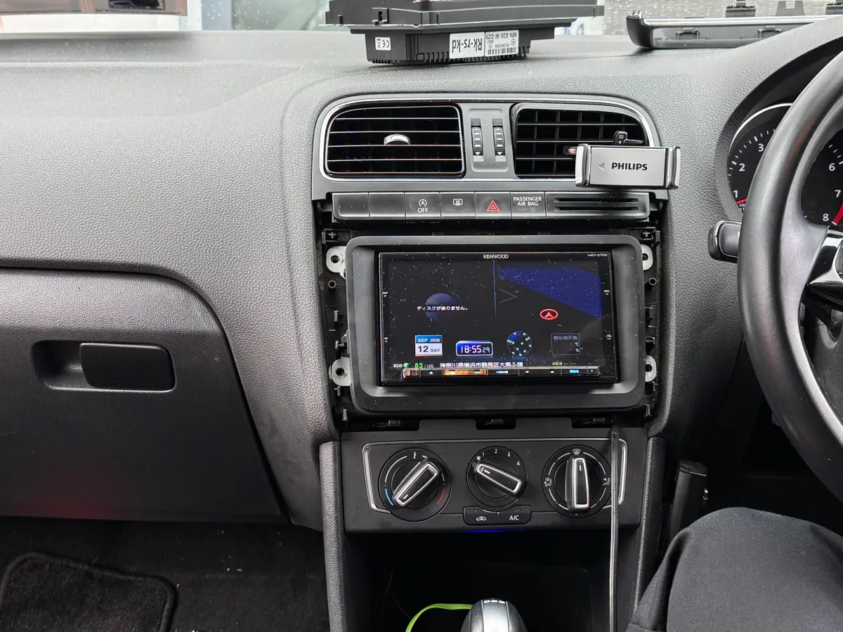 2015 Volkswagen Polo Head Unit Upgrade in Dublin — before, factory system
