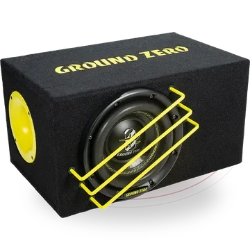 Ported boot car subwoofer enclosure pulsing with bass