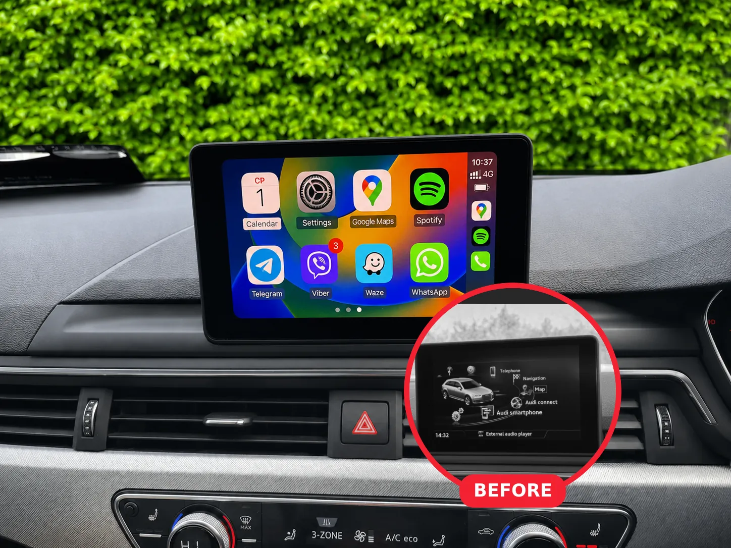 Audi A4 Apple CarPlay & Android Auto Radio