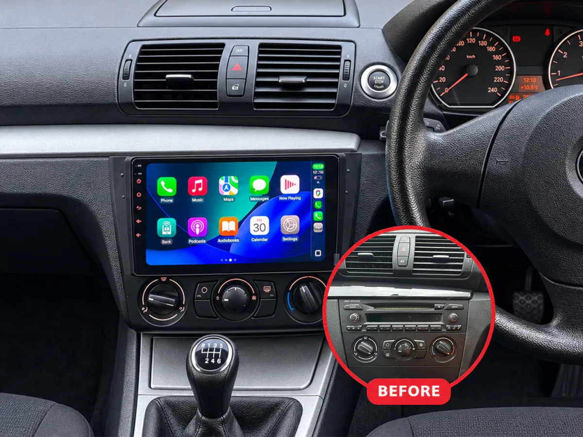 BMW 1 Series Apple CarPlay & Android Auto car radio installed by Radio King in Dublin