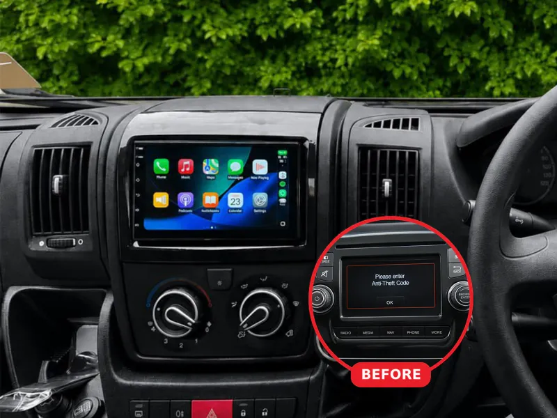 Fiat Ducato Camper 2010 Apple CarPlay & Android Auto Radio