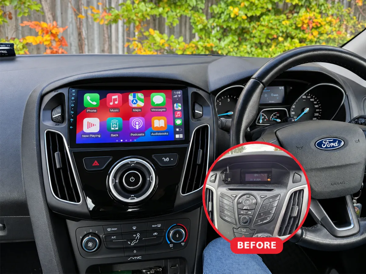Ford Focus Apple CarPlay & Android Auto car radio installed by Radio King in Dublin