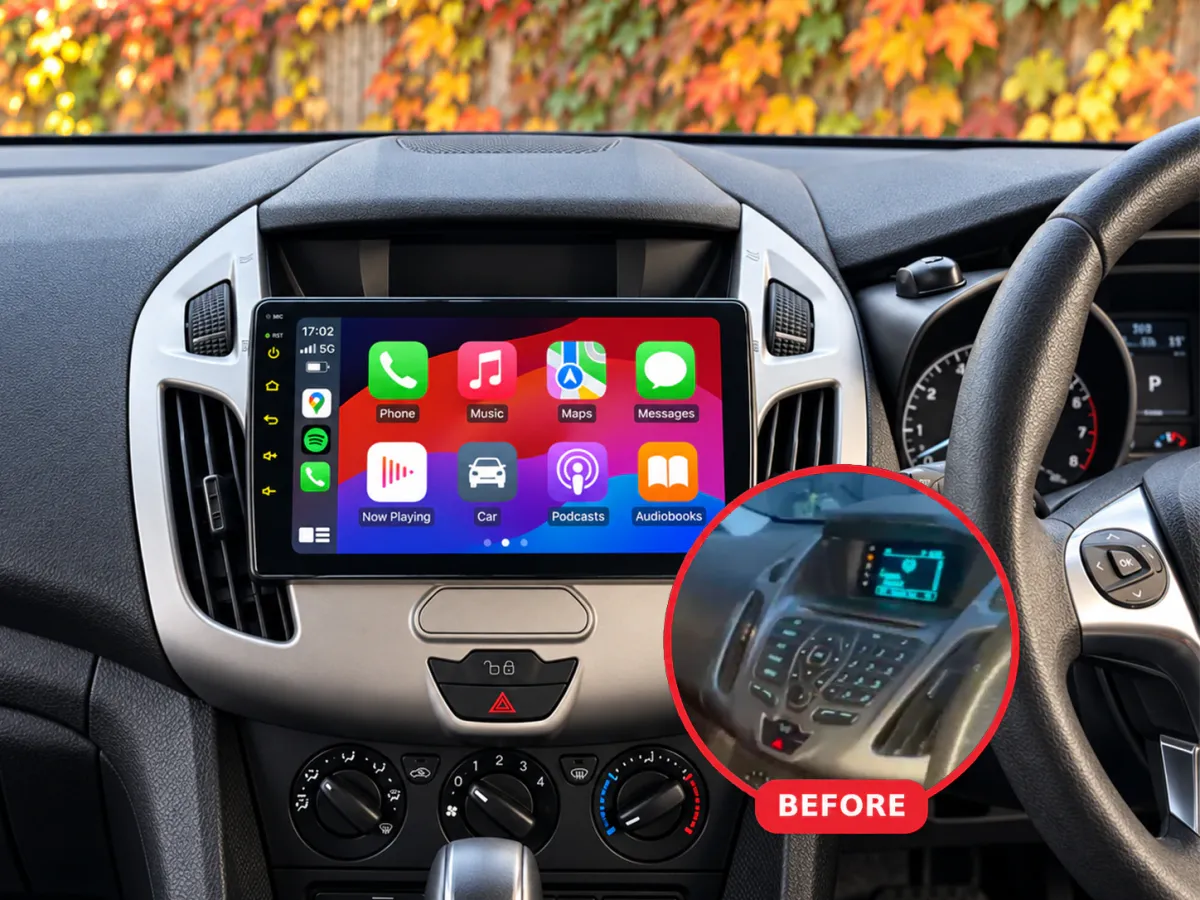 Ford Transit Apple CarPlay & Android Auto car radio installed by Radio King in Dublin