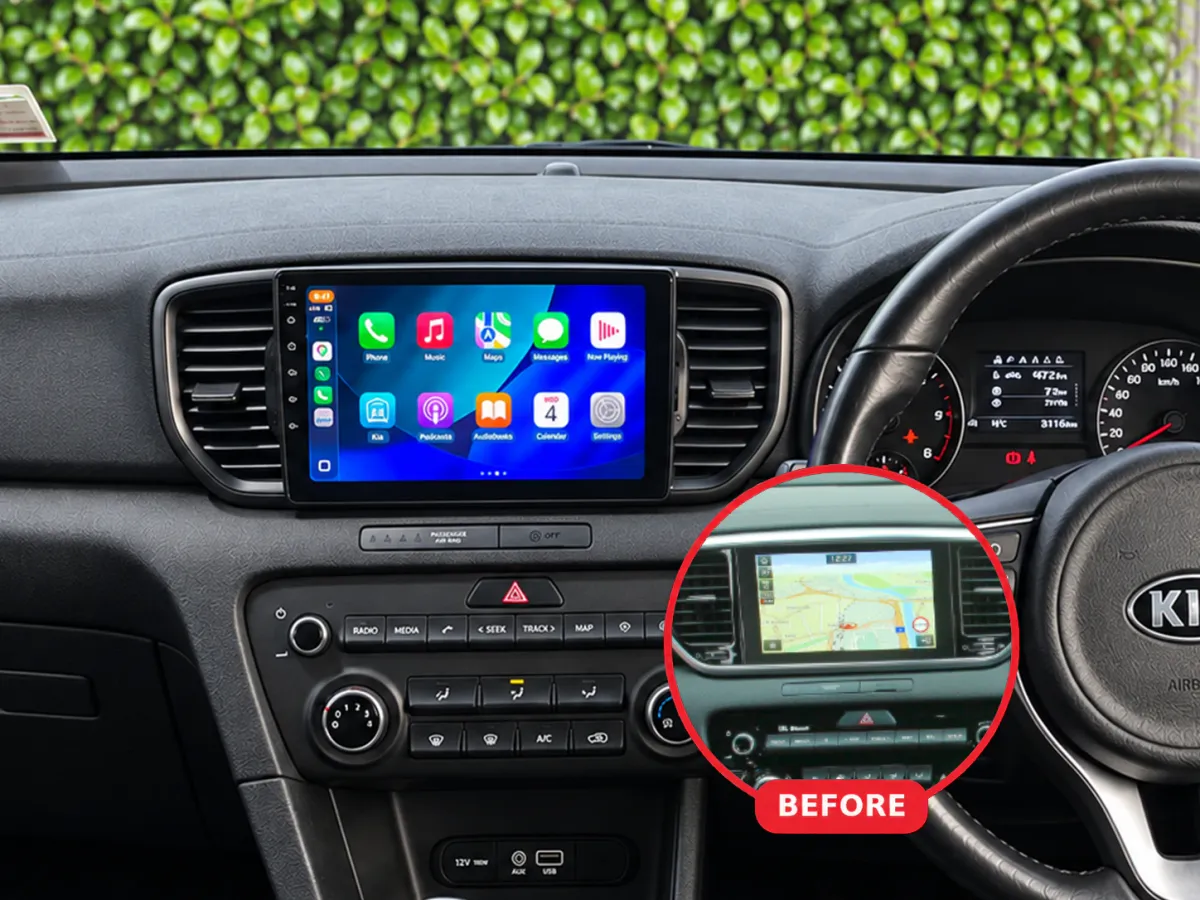 Kia Sportage Apple CarPlay & Android Auto car radio installed by Radio King in Dublin