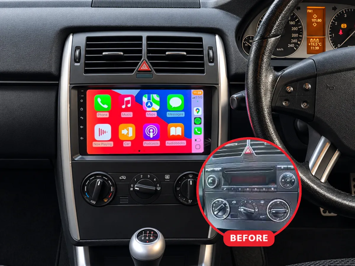 Mercedes-Benz B-Class B150 Apple CarPlay & Android Auto car radio installed by Radio King in Dublin