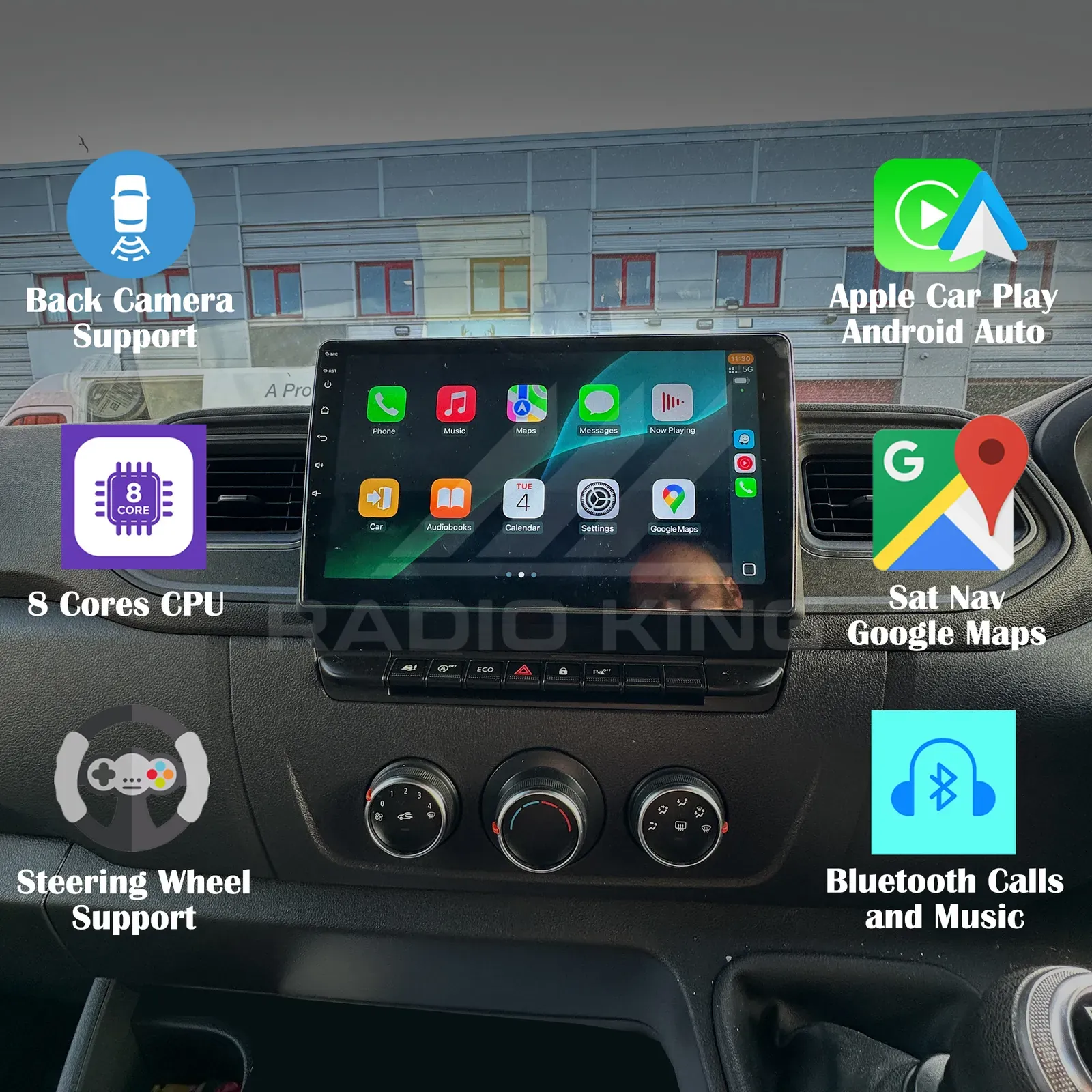 Opel Movano Apple CarPlay & Android Auto Radio
